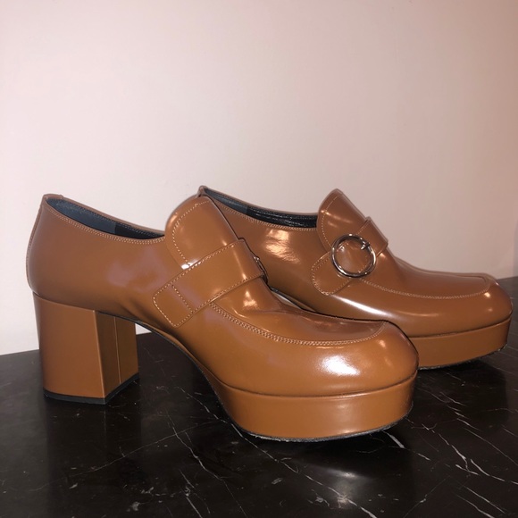 Prada Leather Buckle Block Heels - Picture 10 of 10